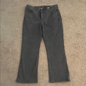 Express cropped flare high rise Black Jeans